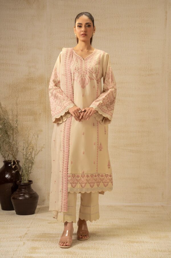 UNSTITCHED EMBROIDERED SUIT