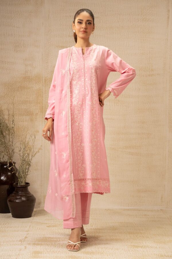 UNSTITCHED EMBROIDERED SUIT