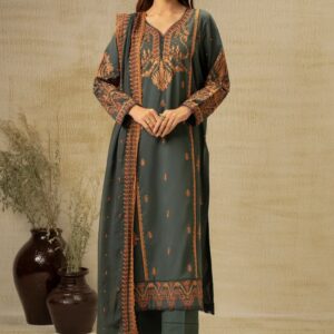 UNSTITCHED EMBROIDERED SUIT