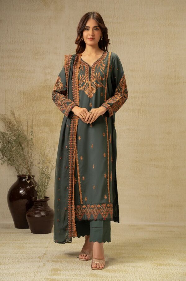 UNSTITCHED EMBROIDERED SUIT