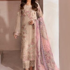 Light Pink Embroidered Chiffon Salwar Kameez